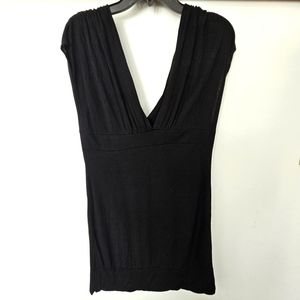 Vintage 90s Cute Wet Seal Black Deep V Sleeveless Top Size Large